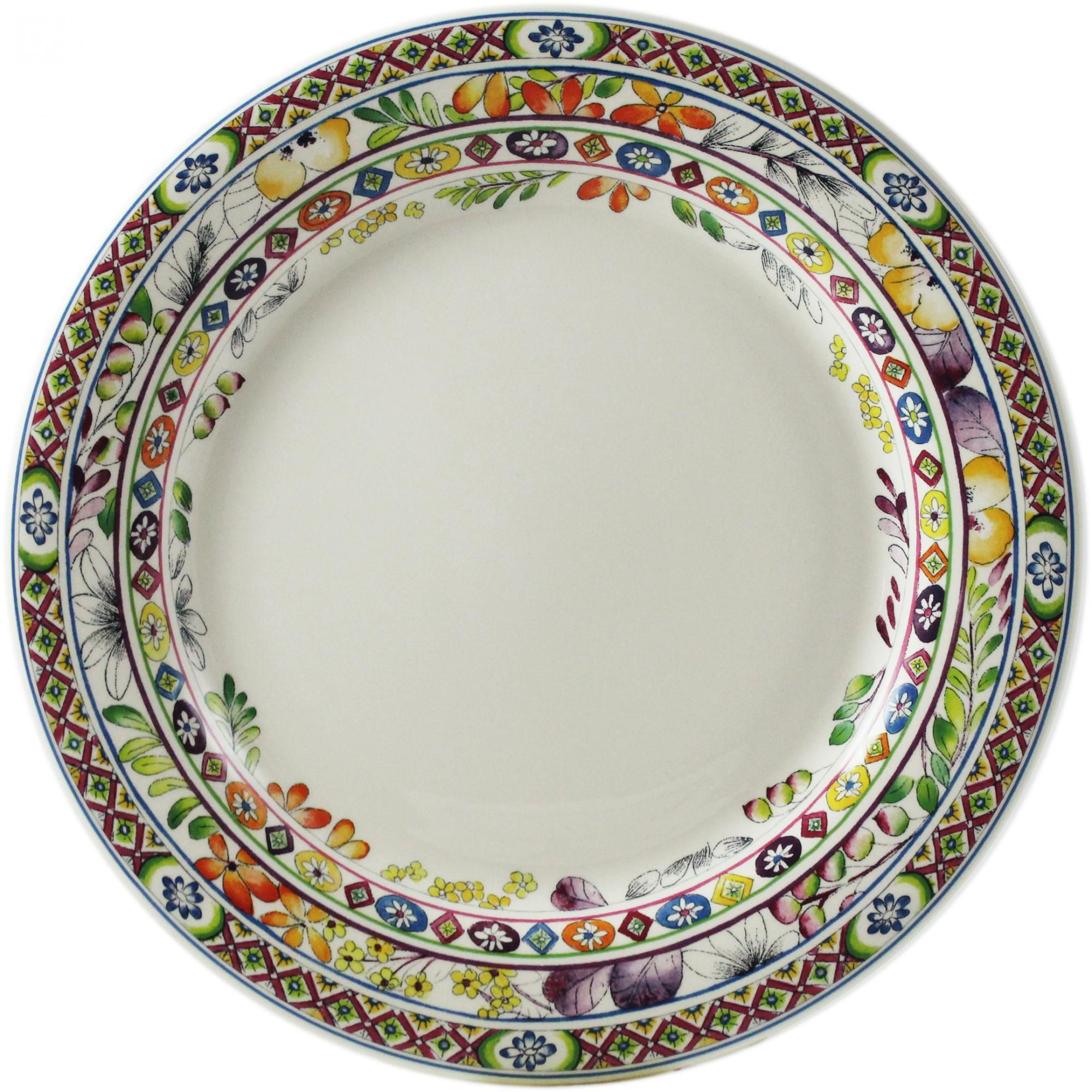Тарелка обеденная фарфор. Жьен посуда. Французская посуда Gien. Тарелка обеденная набор 4 шт.., les oiseaux, д 27,4 cm Gien. Тарелка Gien Франция.