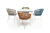 "Аркобалено" обеденная группа на 4 персоны со стульями "Марсель", каркас белый, роуп цветной