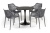 "Беллини" обеденная группа на 4 персоны, цвет темно-серый